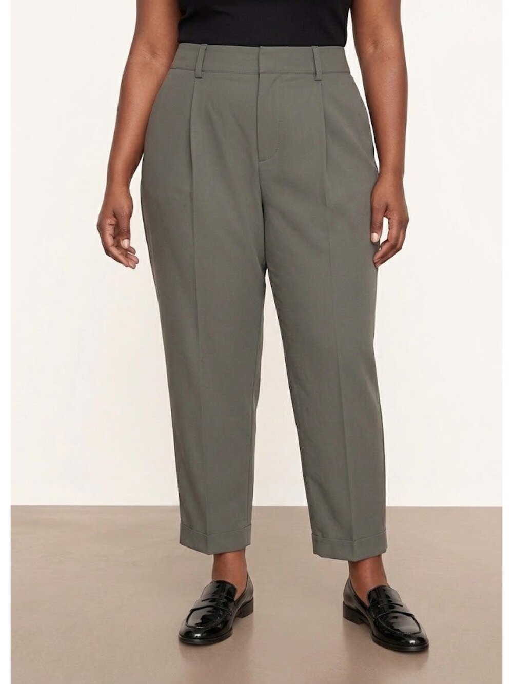 NWT Vince Mid-Rise Tapered Pull-on in Deep Aegean Ankle Crop Pants XL $325